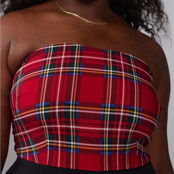 NY&CO Plus Size Women’s Plaid Jumpsuit - Picture 5 of 6